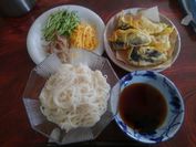 天ぷら素麺定食＠おみ食堂
