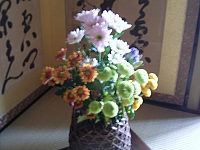 菊の生け花